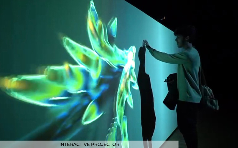 Proyector interactivo - Evento de tecnología publicitaria